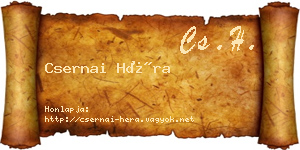 Csernai Héra névjegykártya